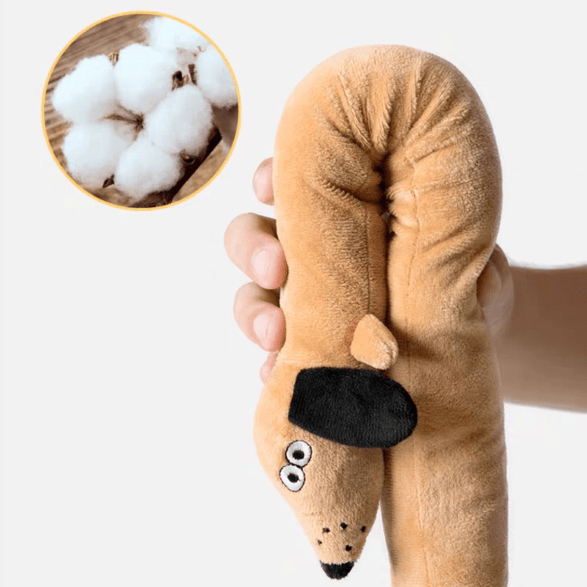 Versatile Plush Dog Toy with Built-in Squeaker - PEKOO