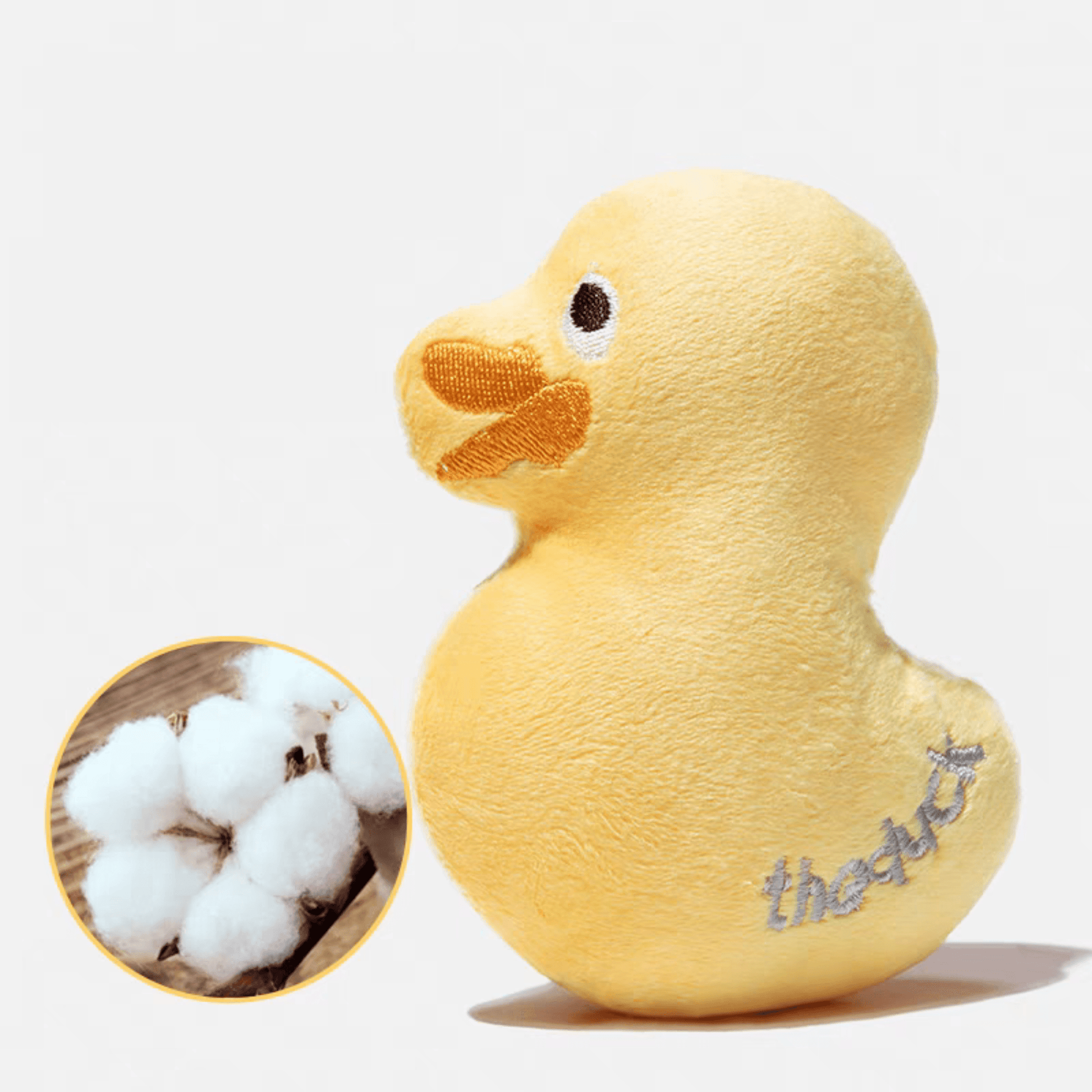 Yellow Duck Plush Squeak Toy - PEKOO