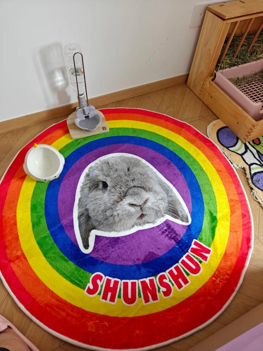 Custom Pet Portrait Rug – Rainbow - PEKOO