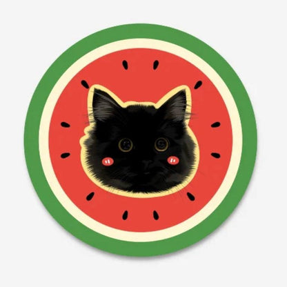 Custom Pet Portrait Rug – Watermelon - PEKOO