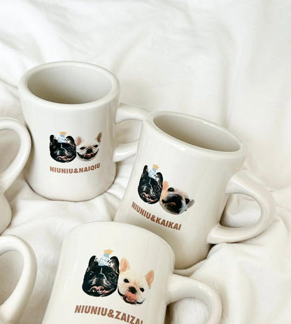 Custom Pet Portrait Mug - Classic - PEKOO