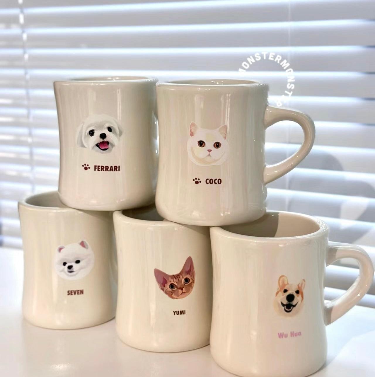 Custom Pet Portrait Mug - Classic - PEKOO