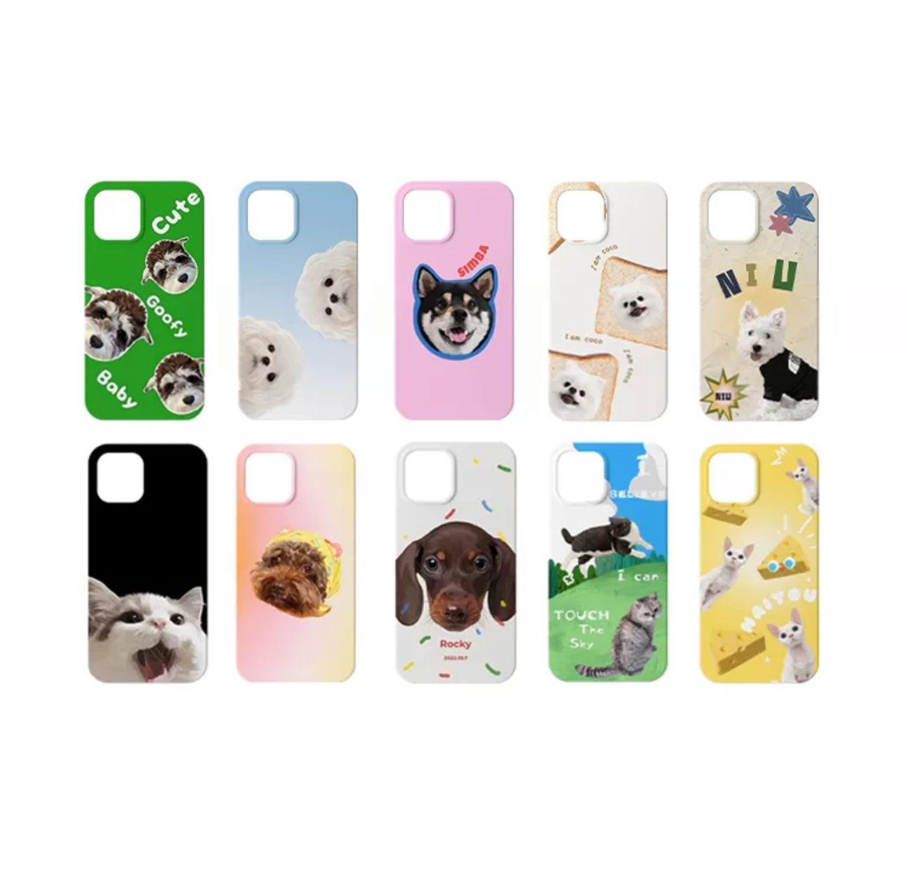 Custom Pet Portrait Phone Case - NAME - PEKOO