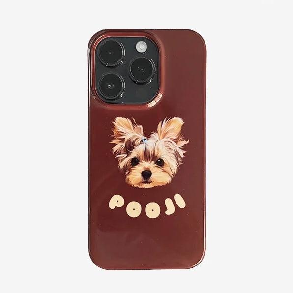 Custom Pet Portrait Film Texture Phone Case – Big Head Sticker Design - PEKOO