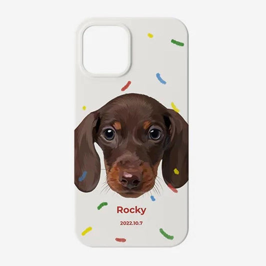 Custom Pet Portrait Phone Case – Confetti - PEKOO