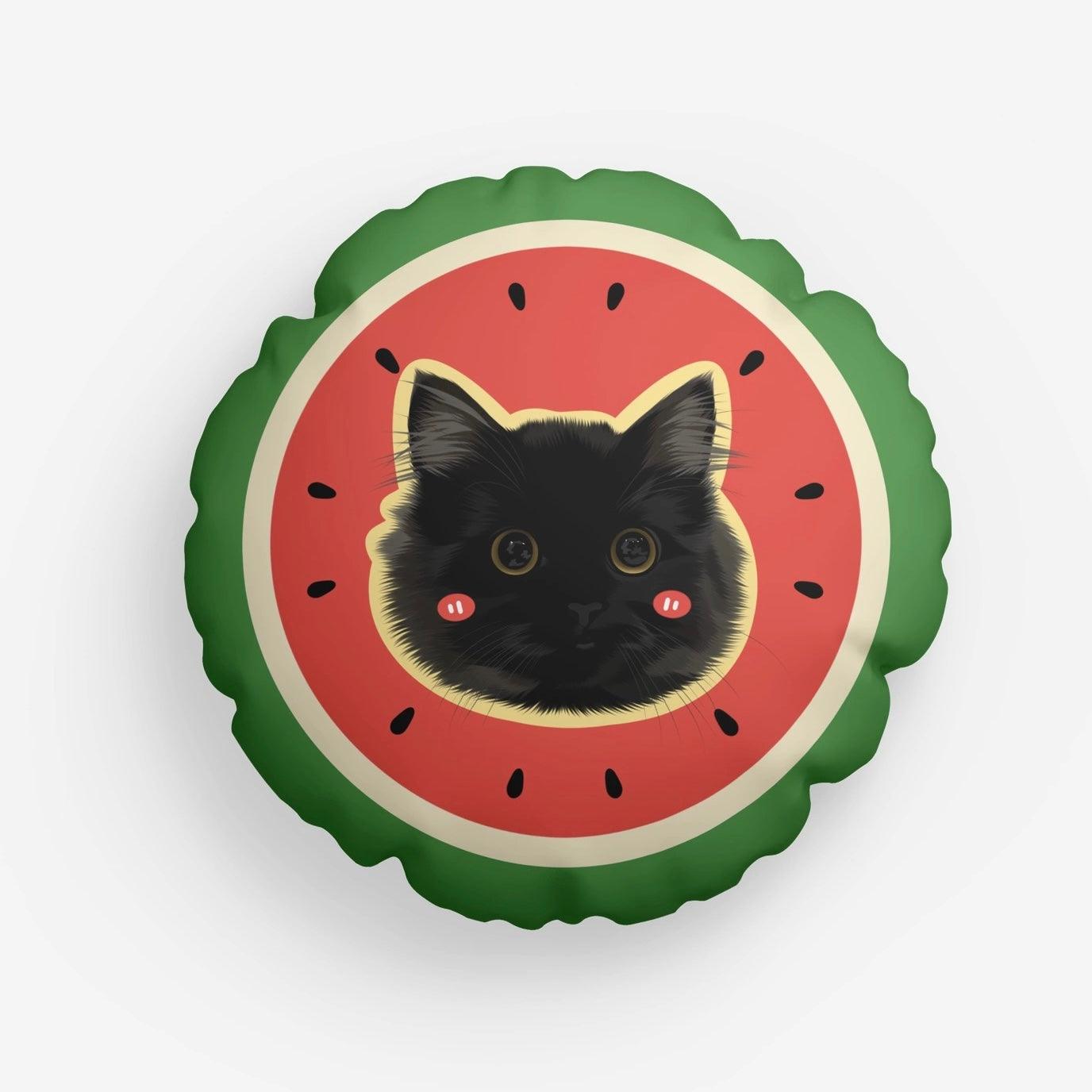 Custom Pet Portrait Pillow - Watermelon - PEKOO