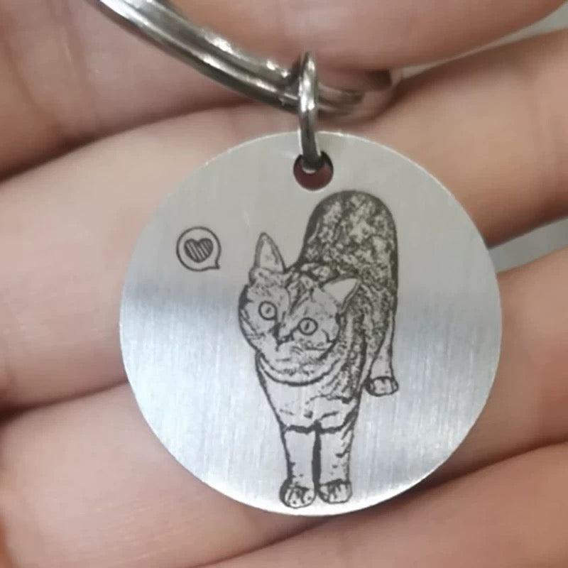 Custom Pet Portrait Keyring - PEKOO