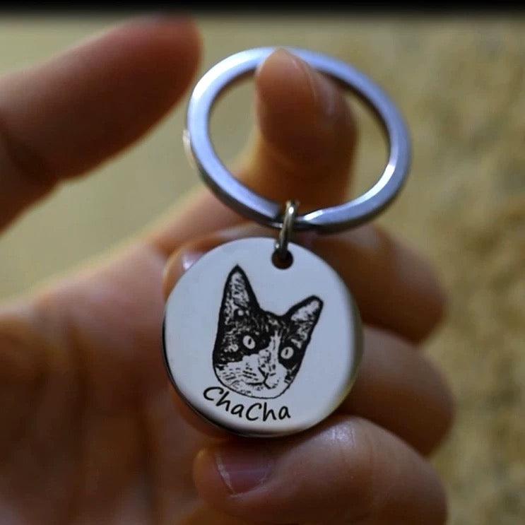 Custom Pet Portrait Keyring - PEKOO