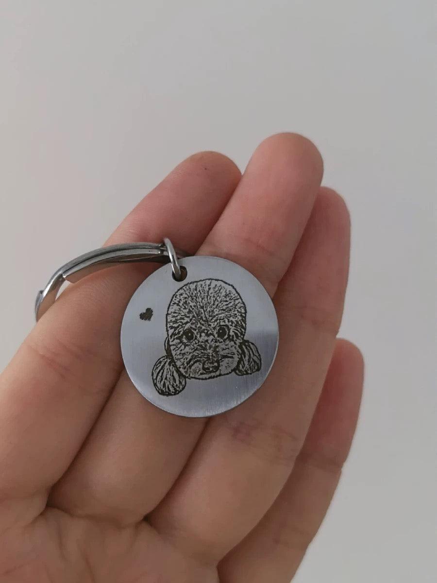 Custom Pet Portrait Keyring - PEKOO