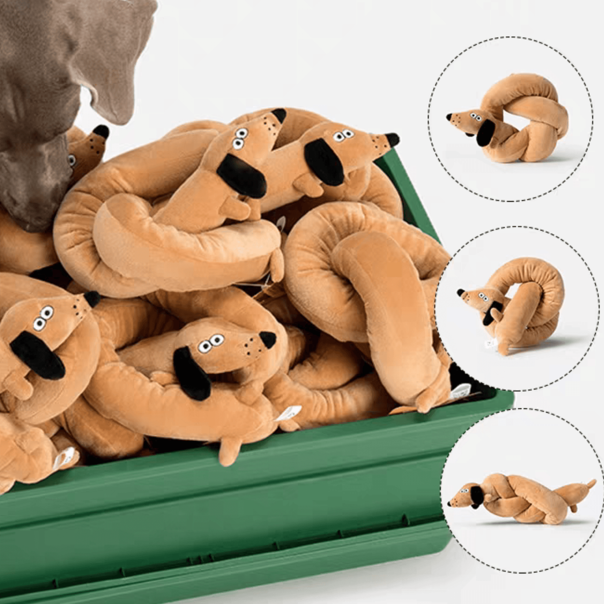 Versatile Plush Dog Toy with Built-in Squeaker - PEKOO