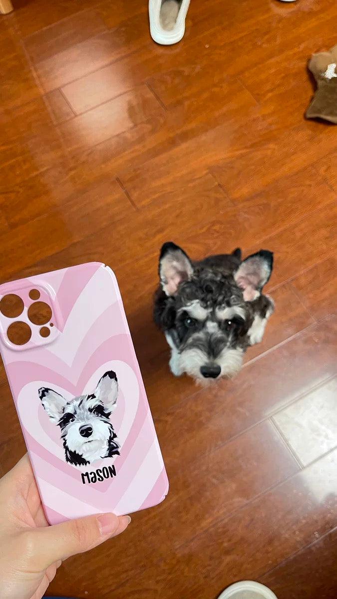 Custom Pet Portrait TPU Phone Case - PEKOO