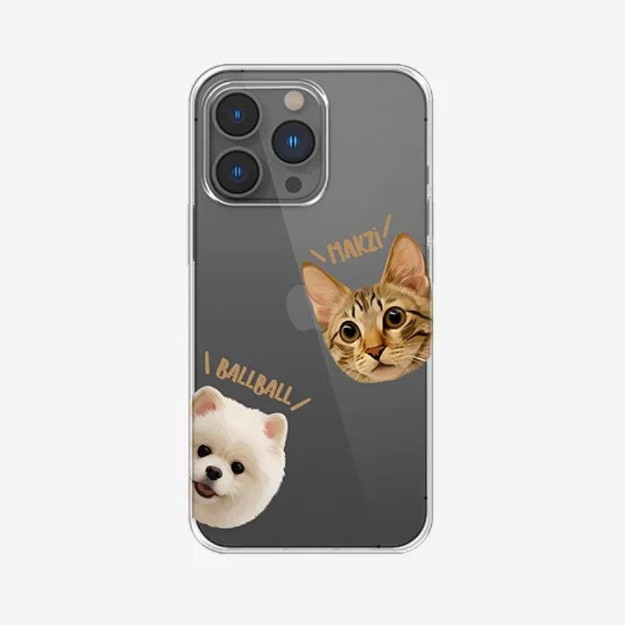 Custom Pet Portrait TPU Phone Case - PEKOO