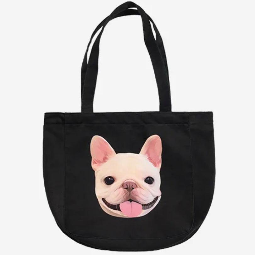 Custom Pet Portrait Large Capacity Tote Bag（Emoji） - PEKOO