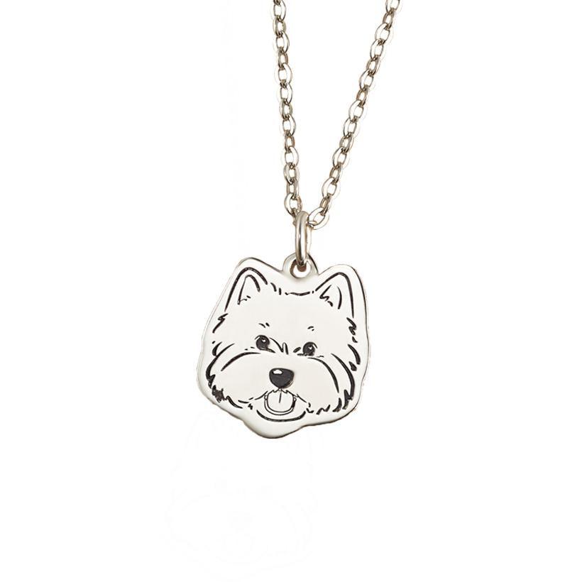 Custom Pet Portrait Necklace - PEKOO