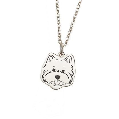 Custom Pet Portrait Necklace - PEKOO