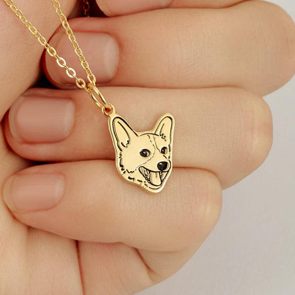 Custom Pet Portrait Necklace - PEKOO